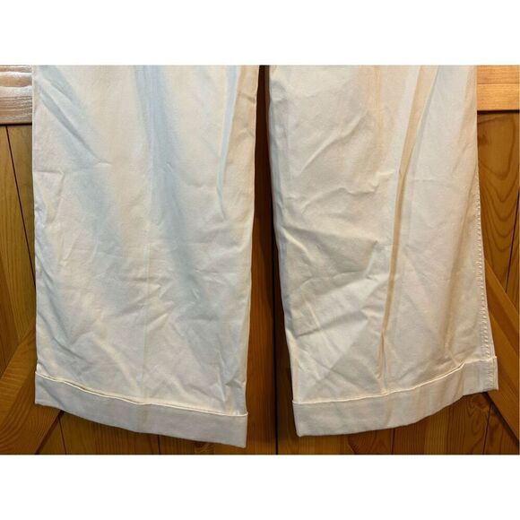 LL Bean Womens Pants Womens 12 Cream Wide Leg NWT (0419) - Picture 5 of 7